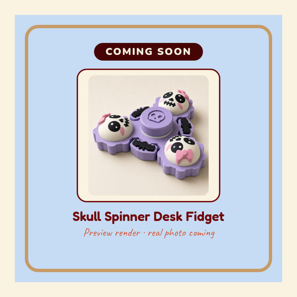 Skull Spinner Desk Fidget Preview render: Skull Spinner Desk Fidget