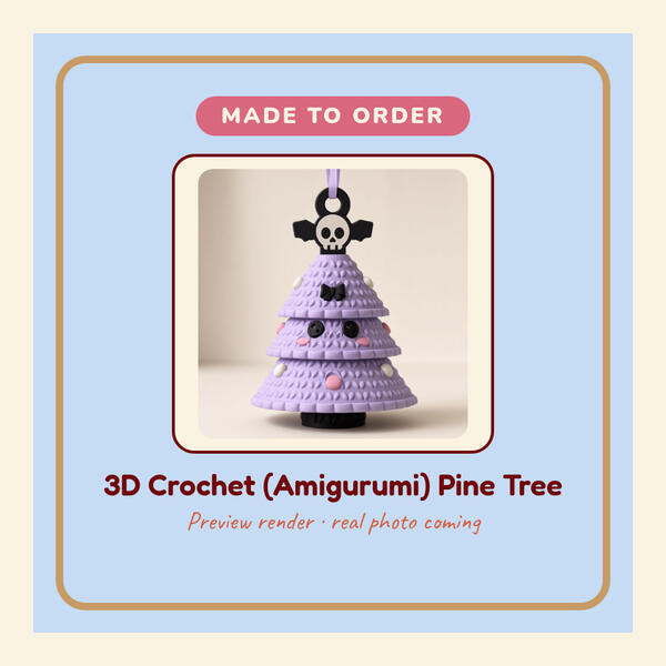 3D Crochet (Amigurumi) Pine Tree Preview render: 3D Crochet (Amigurumi) Pine Tree
