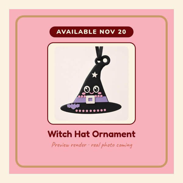 Witch Hat Ornament Preview render: Witch Hat Ornament